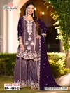 R 1449 A To D By Ramsha Georgette Embroidery Readymade Plazzo Suits